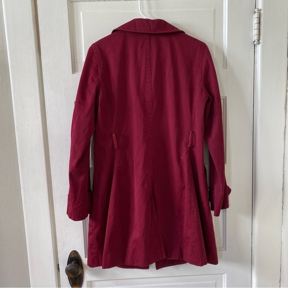 BANANA REPUBLIC Double Breasted Maroon Pea Coat Women's Size Medium - Picture 6 of 9